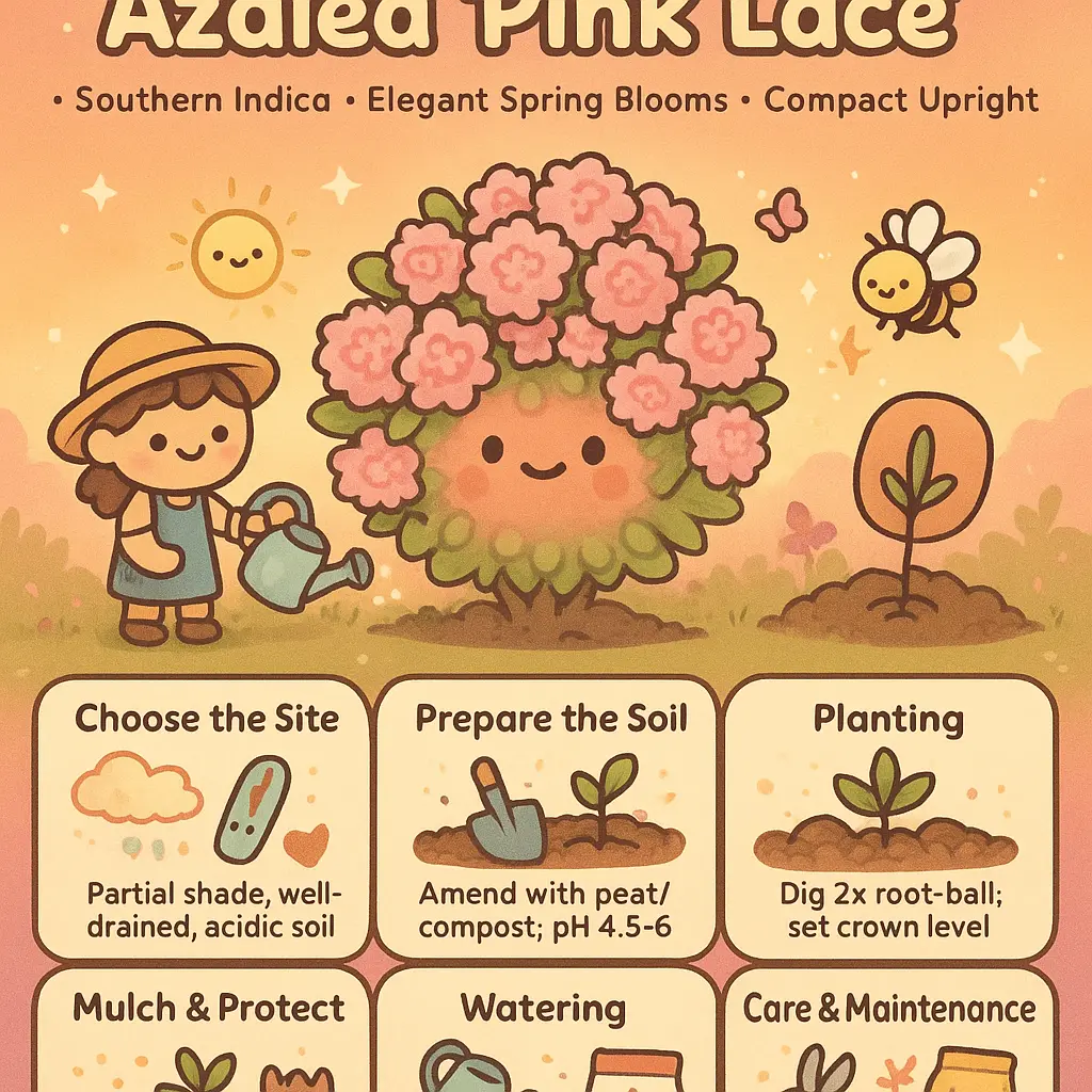 pink lace azalea - Flowering